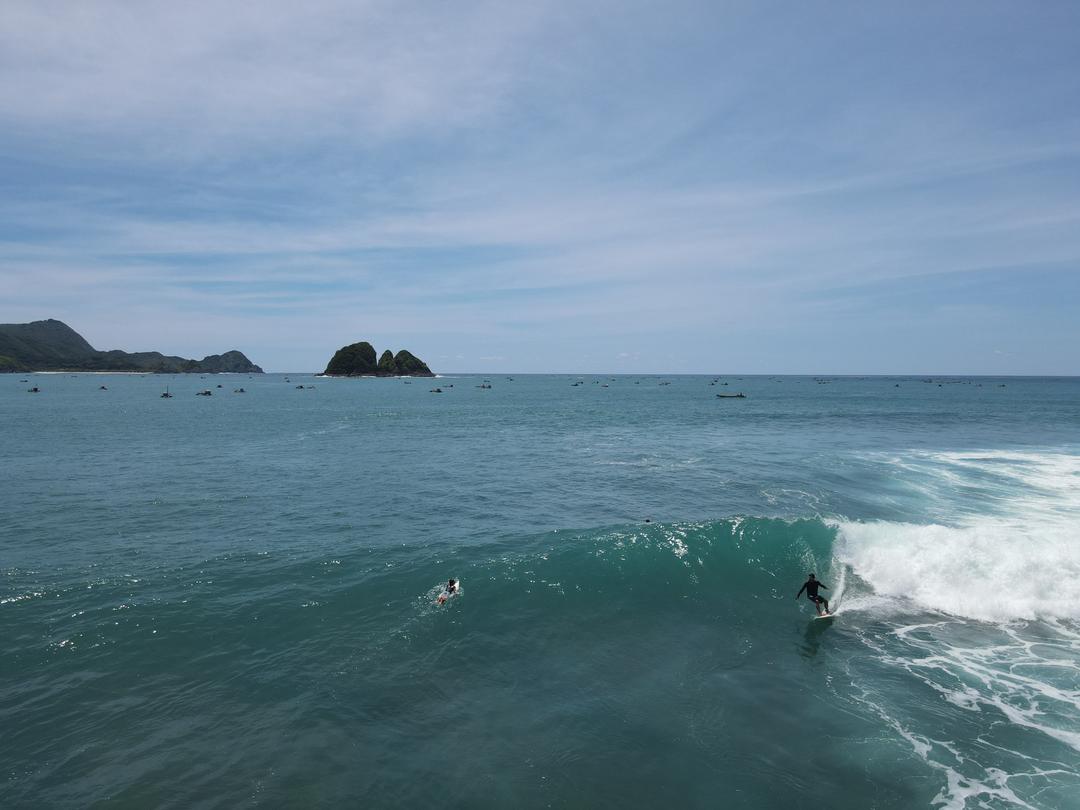 Surfing Waves in Selong Belanak
